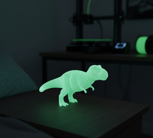 Glow-in-the-dark and specialty 3D printing materials